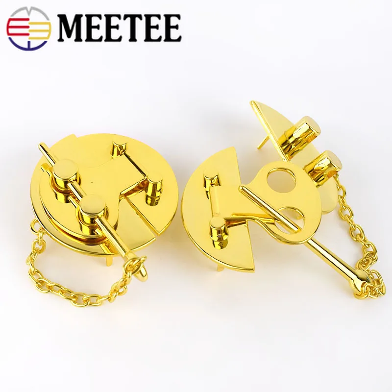 Meetee 1 шт./3 шт./5 шт. 58 мм металлическая круглая игольчатая заглушка замок сумка с пряжкой булавки пряжки замок DIY сумки аппаратные средства декор материал аксессуары
