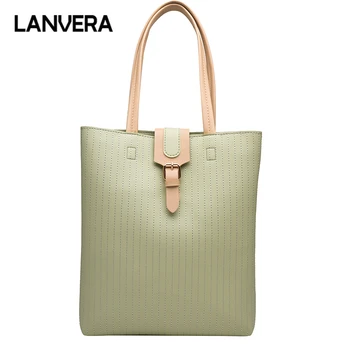 

LANVERA brand women casual medium totes thread handbag high quality lady evening purse shopping purse messenger shoulder bags