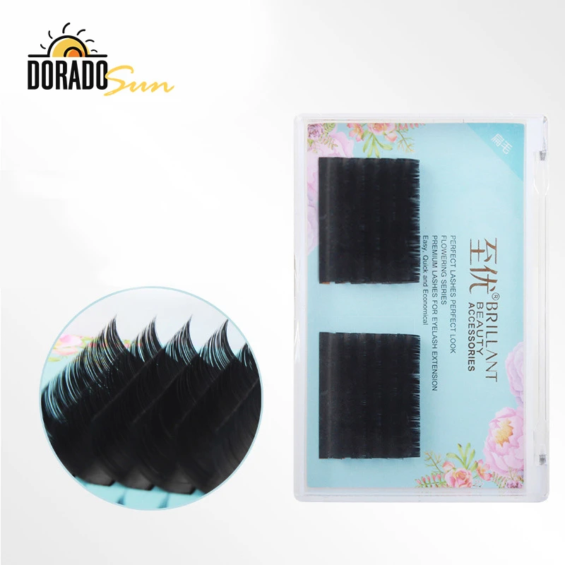 

DORADOSUN Faux Mink Flate False Eyelashes Grafting Soft Fake Eyelashes Extension Natural Soft Individual Lashes