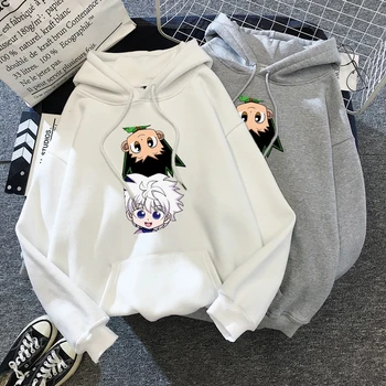 הסווטשרט Killua-גון FREECSS האנטר X האנטר נים סלעית למעלה נשים סווטשירט ארוך שרוולים אנימה סתיו מקרית סלעית streetwear