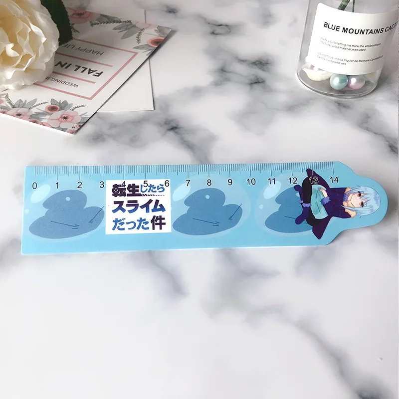 

Anime Ruler Shitara Suraimu Datta Ken Material Escolar Ruler Precision Measuring Tool Learning Student School Stationery