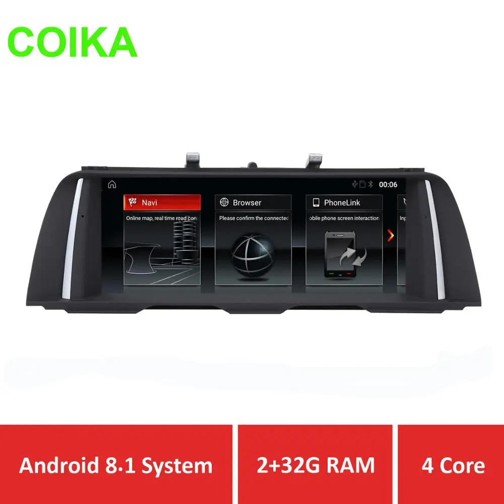 

COIKA 10.25" Android 8.1 System Car Video Player For BMW 5 Series F10 F11 2011-2017 Touch Screen Phonelink SWC WIFI 2+32G RAM