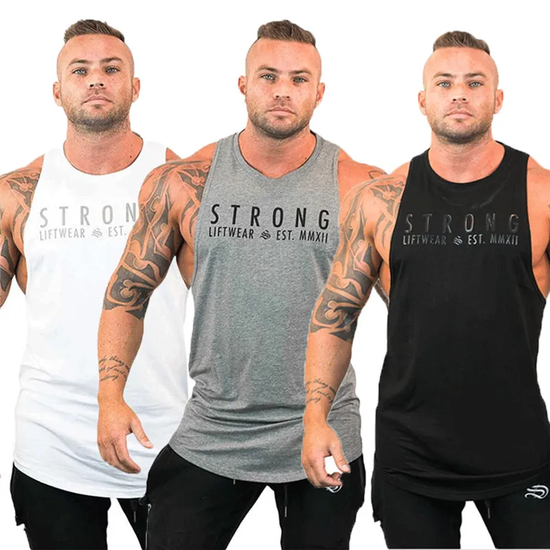 

Men Stringer Bodybuilding Tank Top Gym Fitness Singlet Sleeveless Muscle Vest