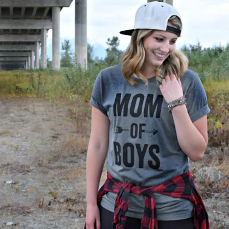 New-fashion-women-casual-shirt-letter-MOM-OF-BOYS-t-shirt-red-grey-short-sleeve-tee (1)