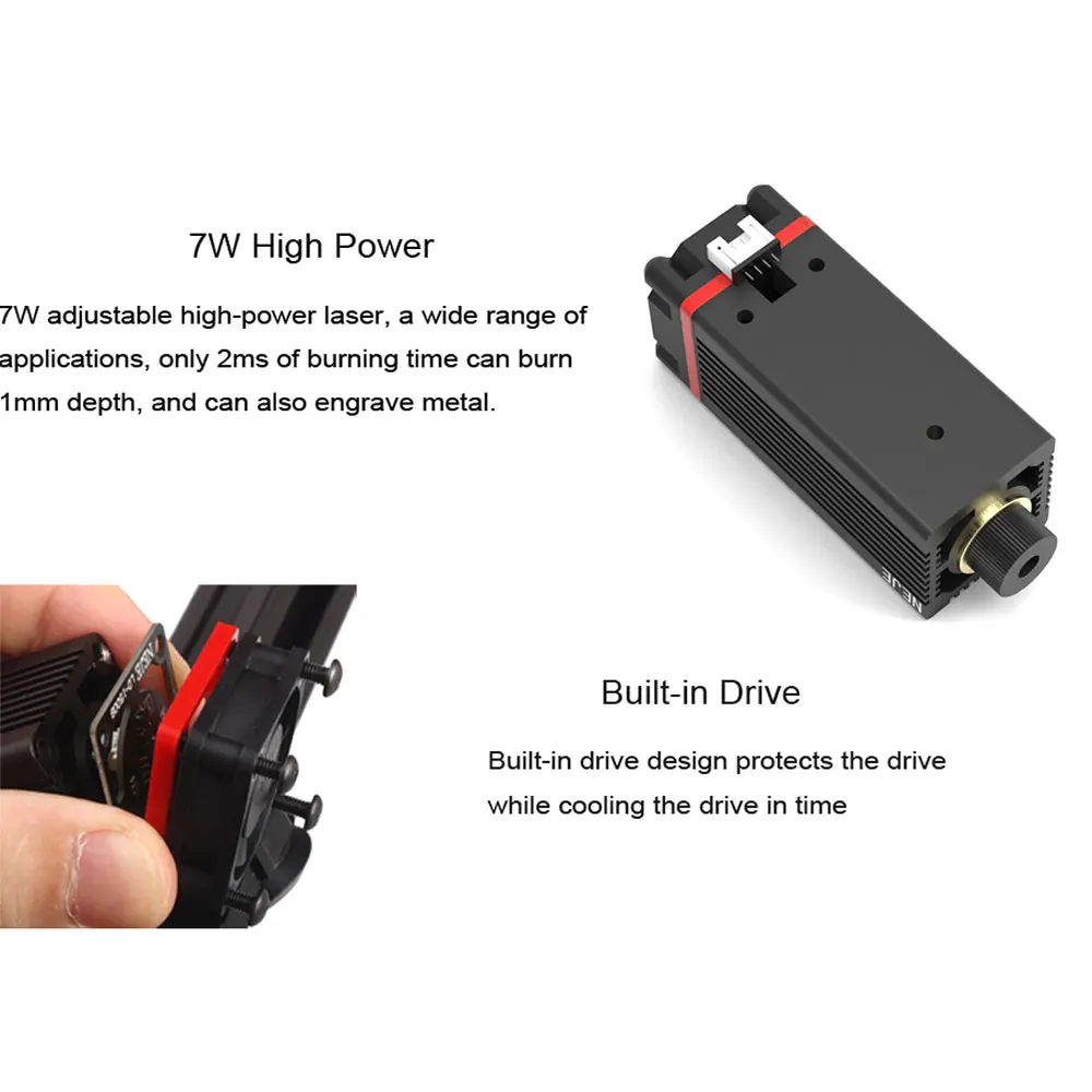 NEJE Мастер 7 Вт режущий лазер cnc гравировальный станок по металлу/быстроходный деревообрабатывающий фрезерный станок/Бумага 2 оси лазерного гравера/настольный принтер, резак лазерные защитные очки