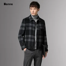 Мужская зимняя куртка, Мужская зимняя куртка, стиль, Albaka, двустороннее кашемировое пальто, Мужская британская ветровка, шерстяное пальто