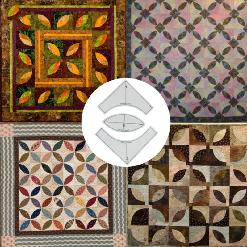 투명 패치 워크 바느질 절단 공예 눈금자 템플릿 아크릴 디자인 패턴 학생 디자이너를위한 바느질 도구