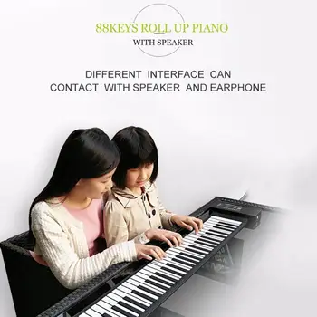 

Durable Roll Up Piano Classic Delicate 61 Keys Flexible Roll Up Piano Portable Silicone Electronic Soft Keyboard Piano