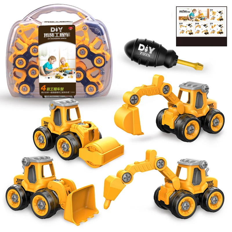 Building Block Toy DIY Toys For Children Baby Electric Drill Screw Building Bricks Nut Disassembly Creative Engineering Excavator Puzzle Toys Kids building block toy assemble toy electric drill toy