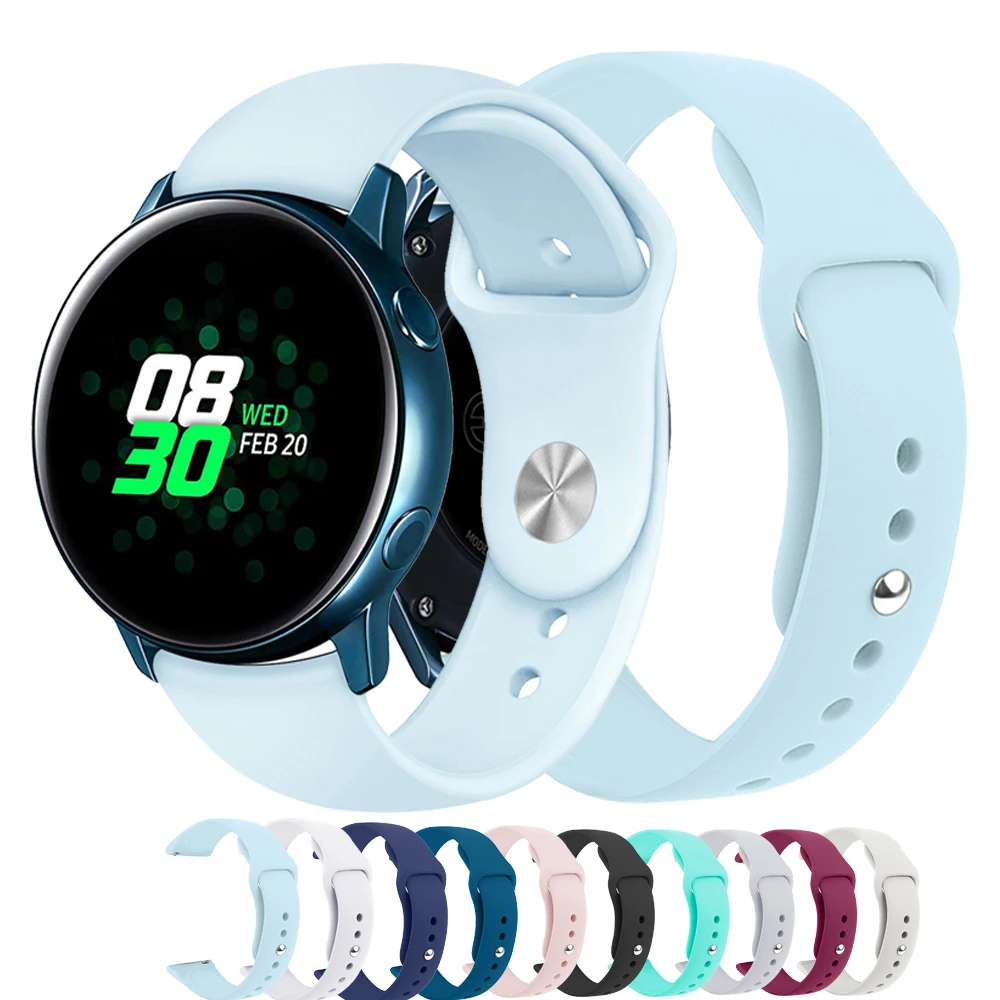 Galaxy watch активный ремешок для samsung galaxy watch 22 мм gear sports 20 мм часы с amazfit сдвоенное зубчатое колесо S2 correa аксессуары для часов