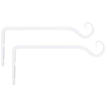 

NEW-2 Packs of Wall Hooks for Hanging Plant Stands for Bird Feeders, Flower Troughs, Lanterns, Wind Chimes, White, 10 Inches