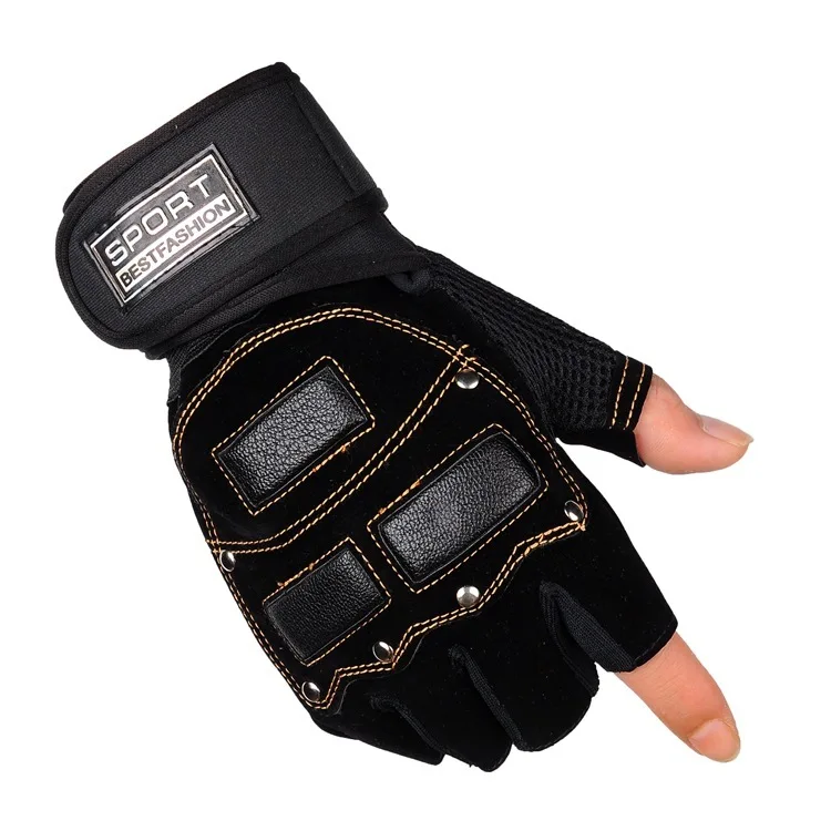 

Motorcycle Moto Bike Gloves Half Finger Ventilation Non-slip Weightlifting Protect Hand Apparatus Training Bodybuilding Glove