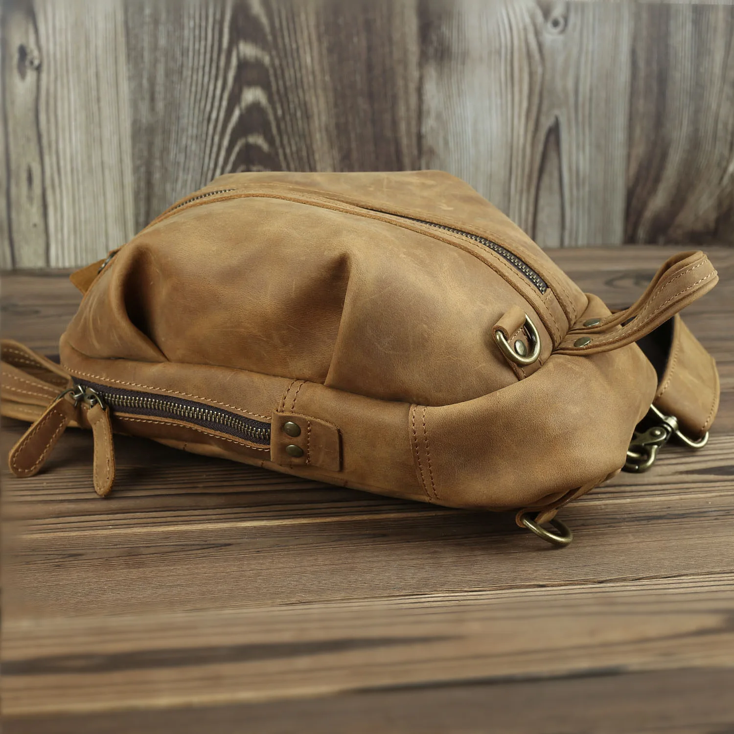 Genuine Cowhide Leather Cross Body Sling Bag