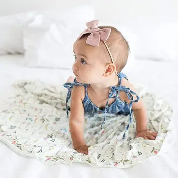 

Newborn Infant Baby Receiving Blanket Cotton Printing Sleeping Swaddle Wrap Hat