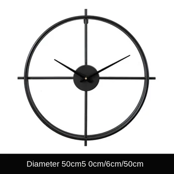 

Amazon Hot Sale Fashion Hanging Clock Light Luxury Home Wall Clock Circular Art Ins Metal Iron Sitting Room Clock Separates