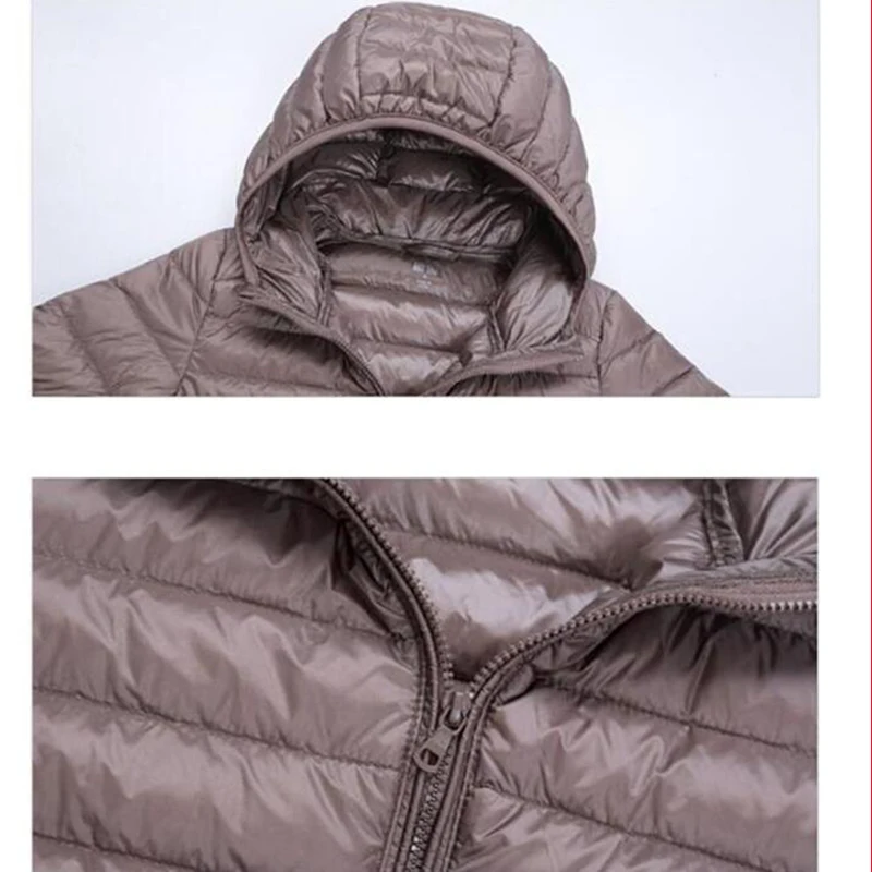 ultra light duck Down jacket women short hooded warm coat women's parka slim down jackets female Portable outerwear