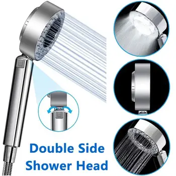 

Bathroom Portable Handheld Double-sided Water Outlet Design 3 Stages High Pressure Water Saving Shower Head Bathroom Supplies