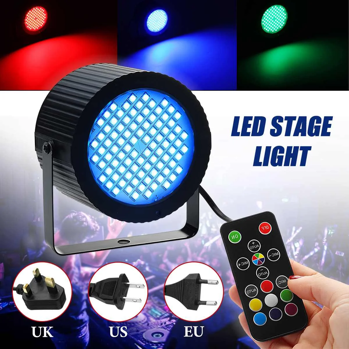 Мини-светильник ing Effect 20 Вт 88 светодиодный RGB звуковой контроль Диммируемый Светильник лазерный проектор лампа для DJ диско-бара