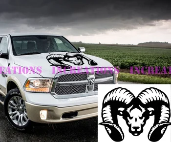 

For Universal Hemi Dodge Ram Head Hood Truck Decal Mopar Stickers Racing Graphics Choose Color