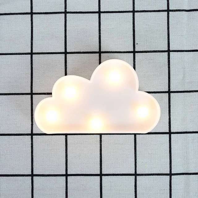 Cartoon Night Lights Flamingo Unicorn Cloud Cactus Pinapple Star Shape LED Table Lamp for Children's Bedroom Lighting Decoration A04