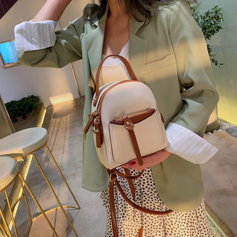 

Leisure Korean version of impingement double shoulder bag 2019 new texture girl single shoulder bag