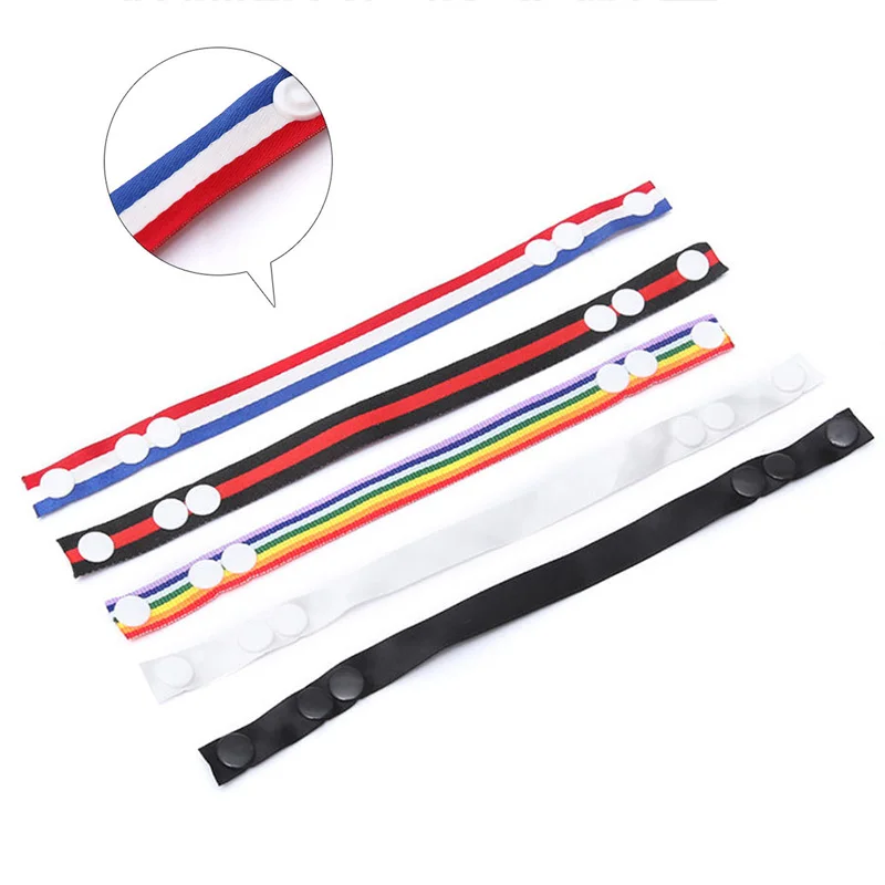 

1/5/10pcs Adjustable Anti-slip Mask Ear Grips Flexible Webbing Anti-lear Mask Rope Mask Rear-mounted Button Elastic Band Hairban