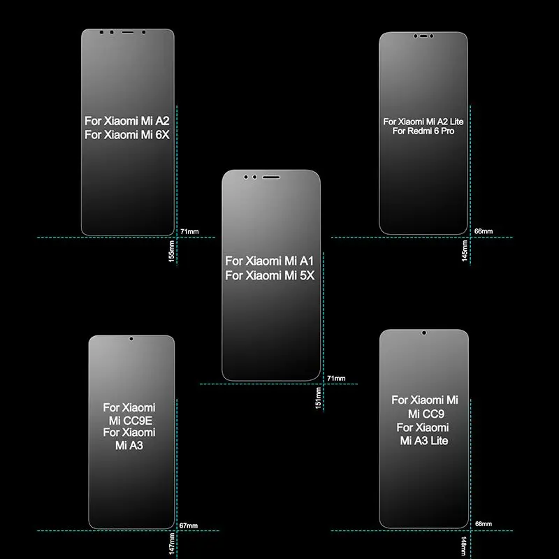 Закаленное стекло для Xiaomi Mi A1 A2 A3 Lite защита экрана 2.5D 9H HD для Xiaomi Mi A1 A2 5X 6X CC9E CC9 Защитное стекло для Xiaomi Mi A1 A2 A3 Lite защитное стекло