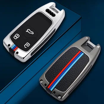 Custodia/cover per Chiave/telecomando in lega di zinco per AUDI A4 A4L A5 Q5 Q7 TT 2016 2017 portachiavi 2016 2017 2018 Styling - Accessori per auto in lega di zinco custodia per chiavi per auto custodia per pelle