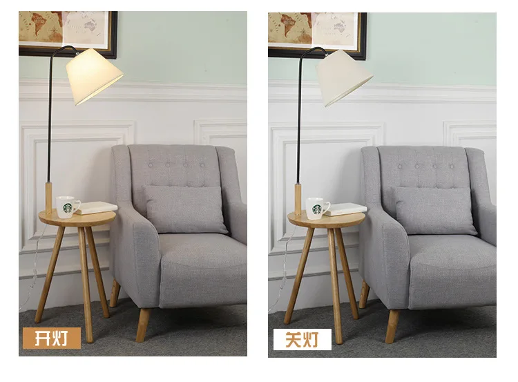 Conduziu a Lâmpada de Assoalho Lâmpada de Assoalho Decoração do Quarto Madeira Nórdico Moderna Prateleira Sala Estar Quarto Vertical Candeeiro Mesa pé Luz Móveis 8 quarto vertical candeeiro mesa decoração do quarto pé luz móveis