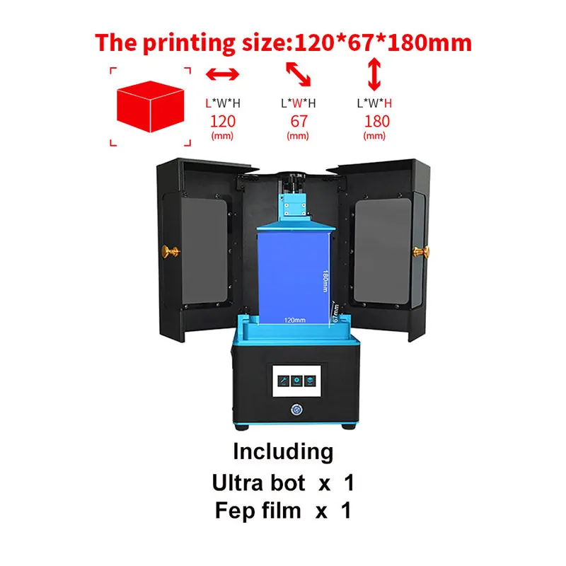 Ультработ lcd 3d принтер размера плюс UV Собранный 2K экран Off-Line Print Impresora 3d Drucker Impressora UV смола - Цвет: Package 1