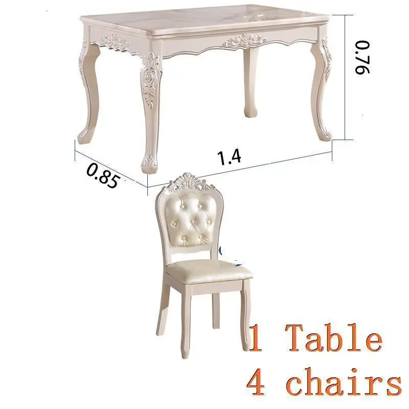 Version D Pranzo Eet Tafel набор Sala Jantar Dinning Meja Makan Marmol Juego De деревянный европейский стол для столовой - Цвет: Version D
