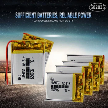 

10pcs Rechargeable Li-Po battery 502025 052025 3.7V 200mah MP3 MP4 toy polymer lithium battery For GPS MID Bluetooth Headset