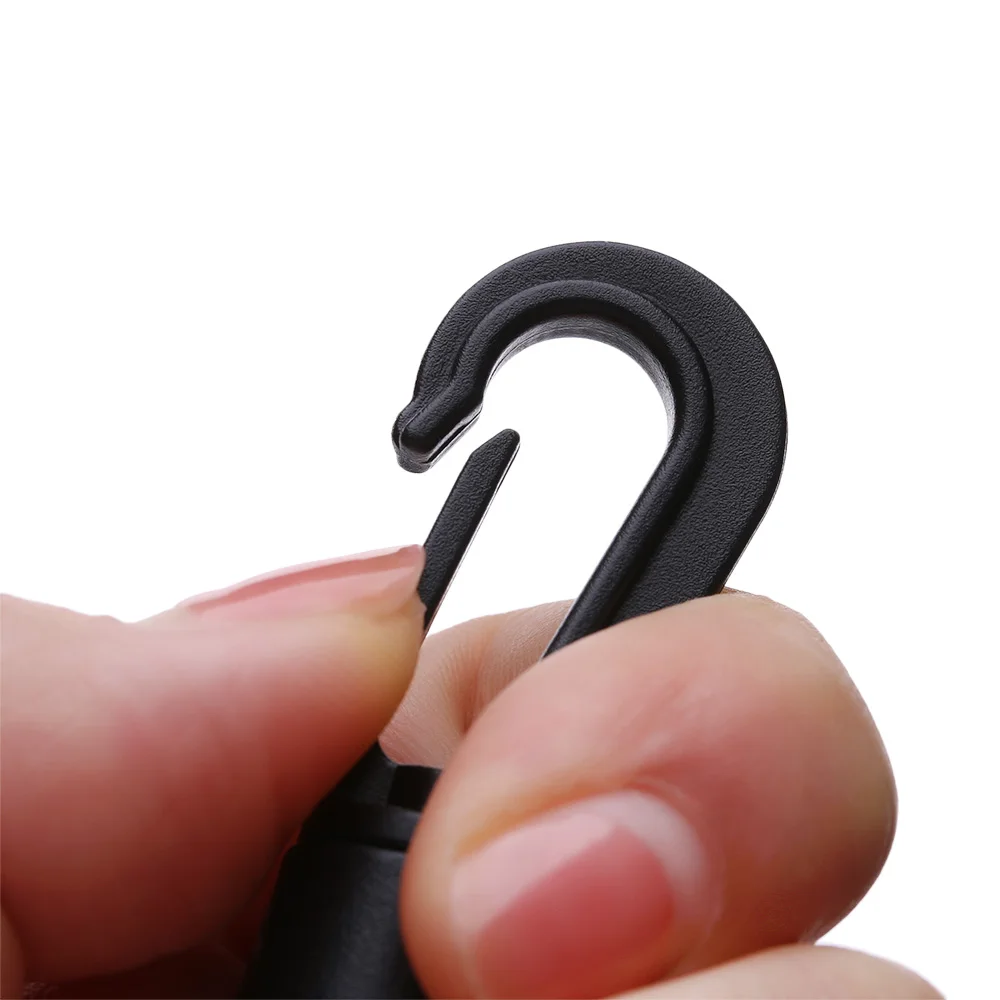 5Pcs Plastic Bungee Shock Tie Cord Ends Rope Buckles Safe Lock Kayak Fishing Canoe Clothesline Hooks POM Snap Hook Clip - 5