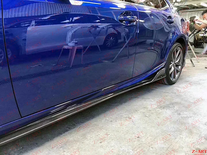 

Z-ART carbon fiber side skirt for Lexus IS200t IS300F 2017-2018 carbon fiber side lip for Lexus IS IS200t IS250 IS300 IS300F