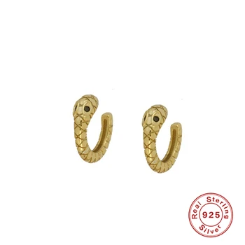 

MARY 925 Sterling Silver Cuff Non Snake Pierced Earrings Carrting Earing Vintage Clip on Earrings Crystal Ear Nose Ring Ear Cuff