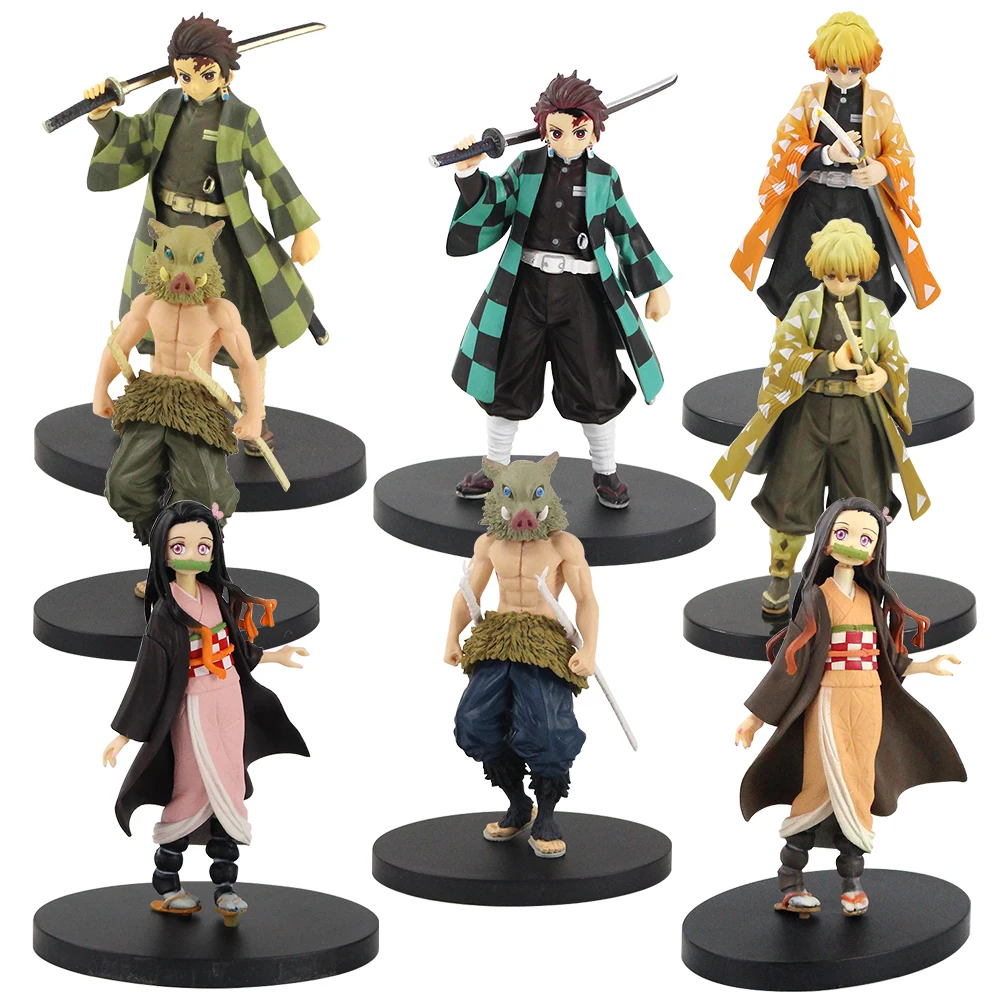 16 17 см убийца демона: Kimetsu No Yaiba Zenitsu Agatsuma Kamado Tanjirou Nezuko фигура аниме фигурка модель