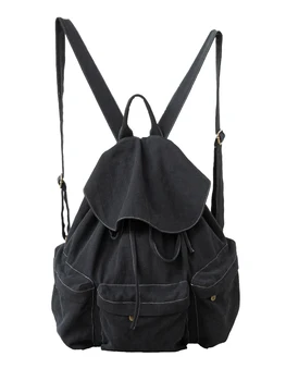 

Fashion Canvas Shoulder Bag Women Vintage Drawstring Backpack For Teenager Washed Cotton Rucksack Bolsas Mochilas Large Travel