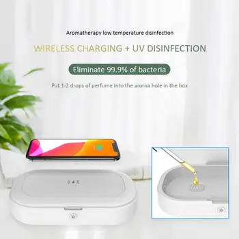 

In Stock！Portable Uv Phone Sterilizer Box 10WQi Wireless Charging Personal Sanitizer Disinfection Cabinet Cleaner High-quality
