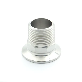 

1/2" 3/4" 1" 1.2" 1.5" 2" BSP Male 304 Stainless Steel Hex Sanitary Ferrule Connector Pipe Fitting For Homebrew Fit Tri Clamp