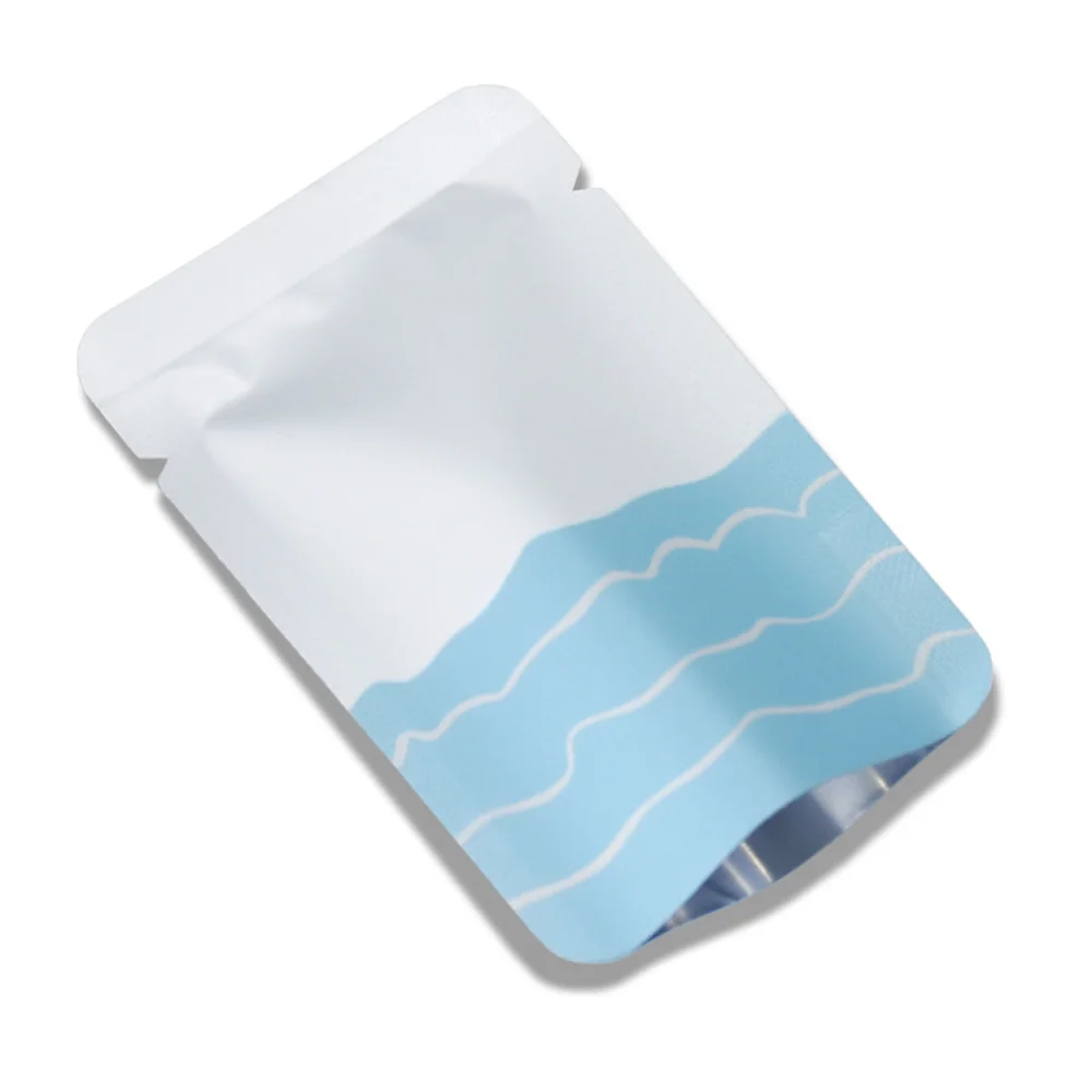

Matte White Open Top Pure Aluminum Bag Snack Food Coffee Tea Vacuum Heat Seal Package Mylar Bags