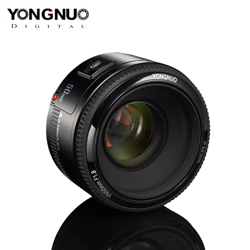 YONGNUO YN EF 50 мм f/1 8 AF Объектив диафрагма Автофокус YN50mm f1.8 объектив для Canon EOS 350D 450D 500D