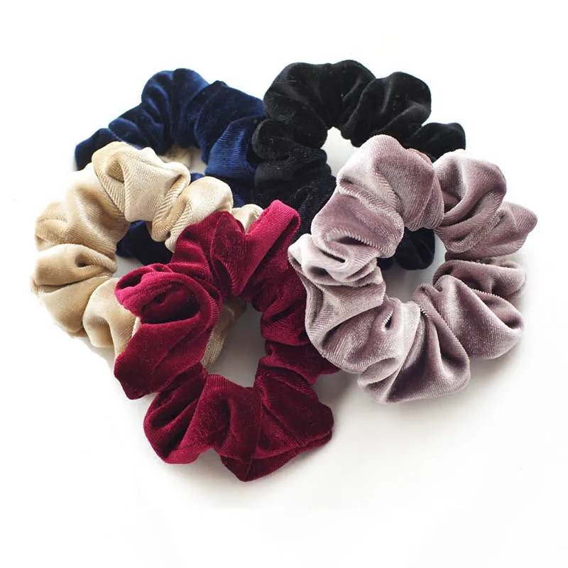 

INS Fashion Velvet Scrunchie Women Girls Elastic Hair Rubber Bands Accessories Gum For Women Tie Hair Ring Rope Ponytail Holder