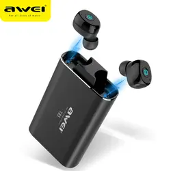 AWEI T85 TWS беспроводные наушники Bluetooth 5,0 1800 мАч power bank Мини Bluetooth наушники с двойным микрофоном для телефона