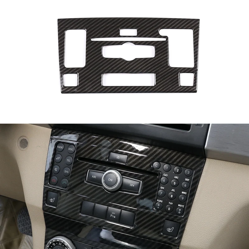 Углеродное волокно кондиционер CD панель накладка для Mercedes Benz X204 GLK 2010-12