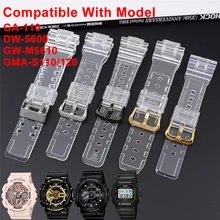

Resin Strap for Casio G-Shock GA110/400/700 GMA-S110/120 DW-5600 6900 9052 Series Watch Band Transparent Silicone Wrist Bracelet