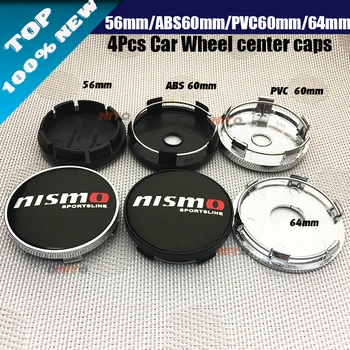 

Good quality 4pcs/lot 60mm 56mm 135mm 64mm Nismo Logo Car Wheel Center Cap Hub Caps Car Rims Cover Badge Emblem Car styling