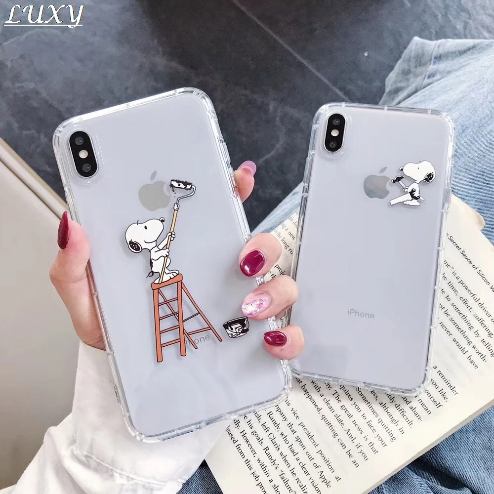 Мягкий чехол для телефона из ТПУ с милым мультипликационным принтом Beagles dog plasterer