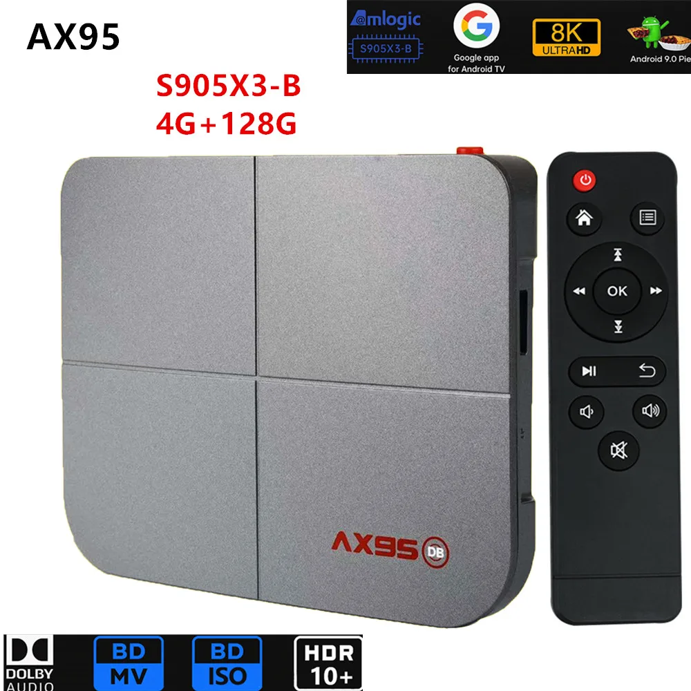 ТВ приставка AX95 Android 9 0 Amlogic S905X3 4 + 128 ГБ 4K 8K|ТВ-приставки и медиаплееры| |