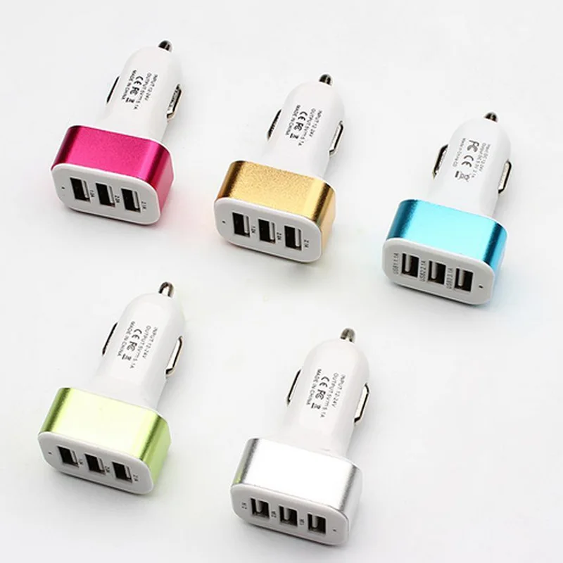 

3 USB Car Charger Quick Charge Cigarette Lighter 3-Ports Fast Charger For Car Phone Charging Adapter Car Accessories