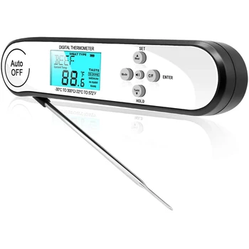 

Digital Instant Read Meat Thermometer Kitchen Cooking Food Thermometer with Backlight and net for BBQ